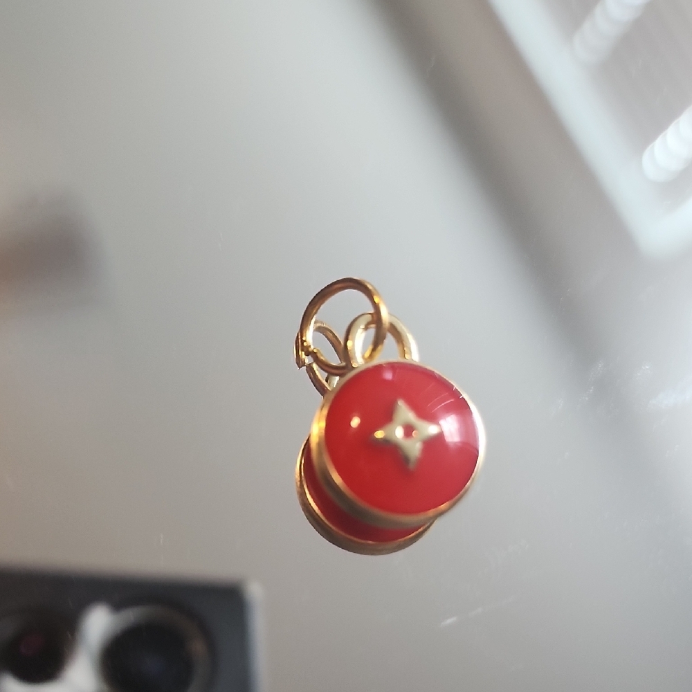 LV Red and Gold Charm
